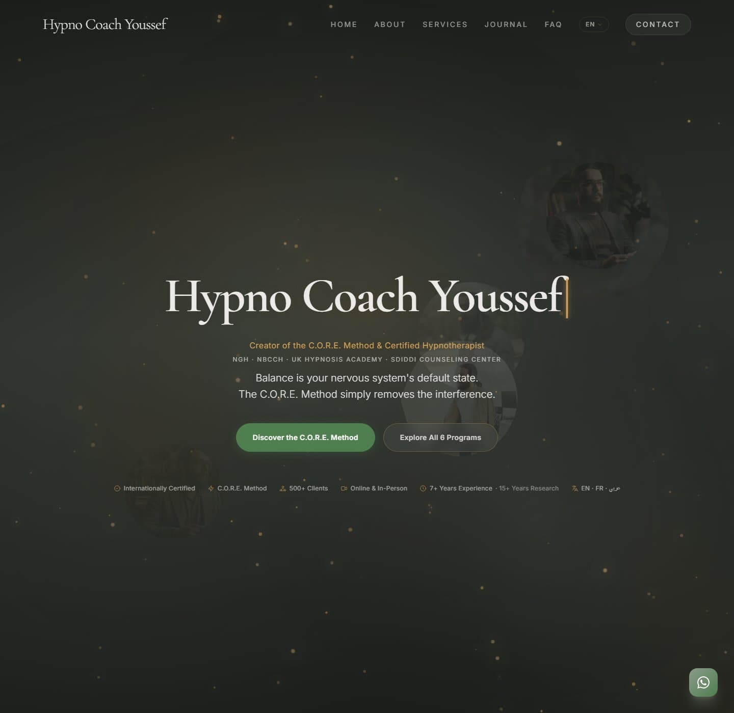Hypno Coach Youssef — Clinical practice website built by At Capacity Leads